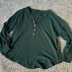 Forest Green Knit Top